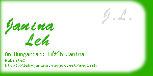 janina leh business card